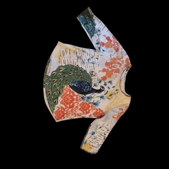 Alia Medium Multicolor Peacock Embellished Top - Picture 8 of 8